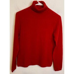 Vintage  Pursuits 100% Cashmere Pullover Turtleneck Sweater Womens RED SMALL